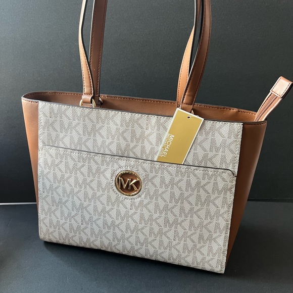 NWT MICHAEL KORS KIMBERLY TOP ZIP TOTE HANDBAG - Picture 4 of 5